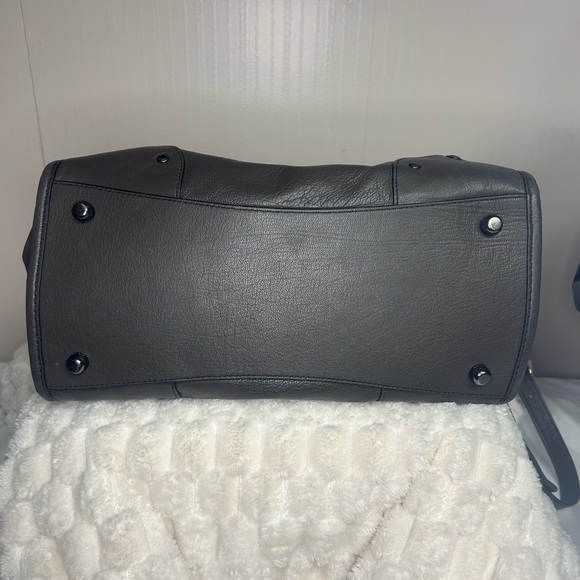 Coach Rhyder Gunmetal Metallic Leather Satchel - Picture 5 of 13